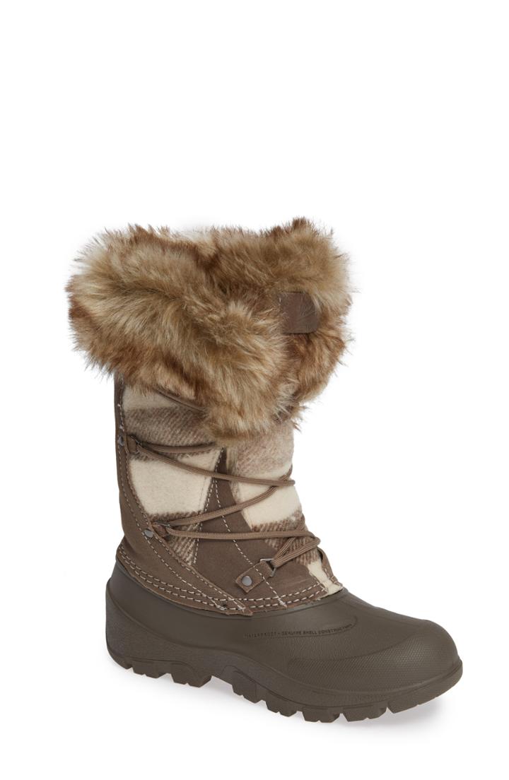 Women's Woolrich Ice Cougar Waterproof Knee High Winter Boot With Faux Fur Trim .5 M - Beige