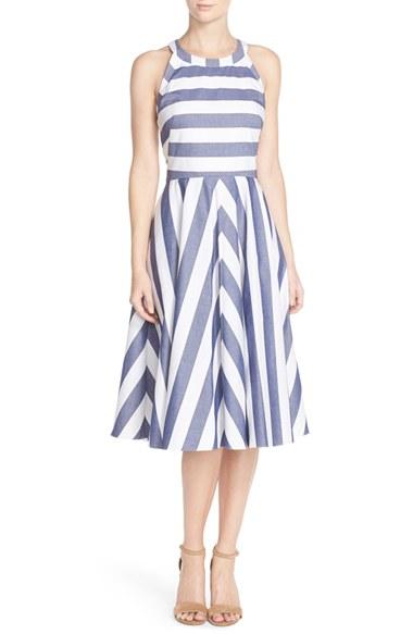 Women's Eliza J Cotton Fit & Flare Dress