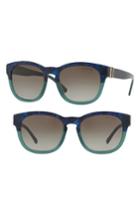 Women's Burberry 54mm Cat Eye Sunglasses - Blue Havana