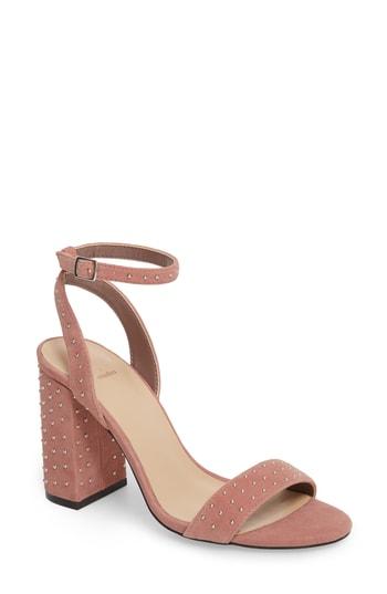 Women's Black Suede Studio Roxy Studded Sandal M - Beige