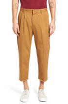 Men's The Rail Pleated Crop Pants - Brown