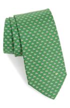 Men's Salvatore Ferragamo Gaudio Print Silk Tie, Size - Green