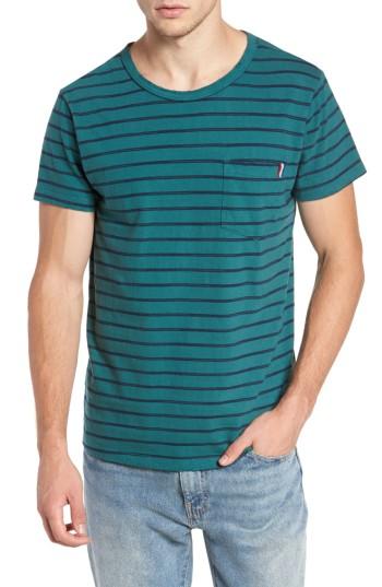 Men's Sol Angeles Vintage Stripe Pocket T-shirt - Green