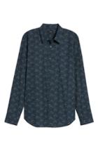 Men's Theory Nikko Trim Fit Print Sport Shirt - Black