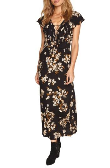 Women's Amuse Society Alana Floral Lace-up Dress