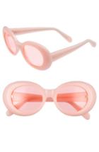 Women's Acne Studios Mustang 47mm Oval Sunglasses - Pink / Fluo Pink