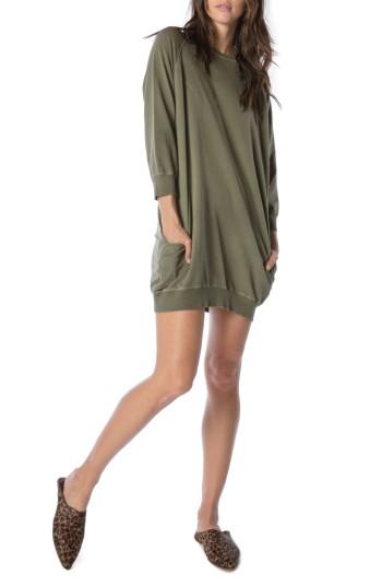Women's Ragdoll Sweatshirt Dress - Green