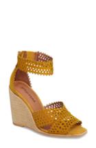 Women's Jeffrey Campbell Besante Perforated Wedge Sandal M - Yellow