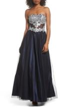 Women's Blondie Nites Embellished Corset Ballgown - Blue