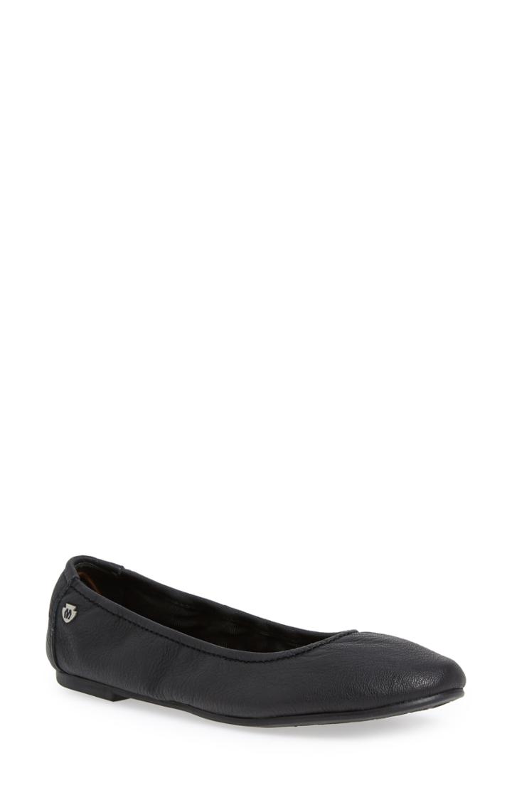 Women's Minnetonka Anna Ballerina Flat .5 M - Black