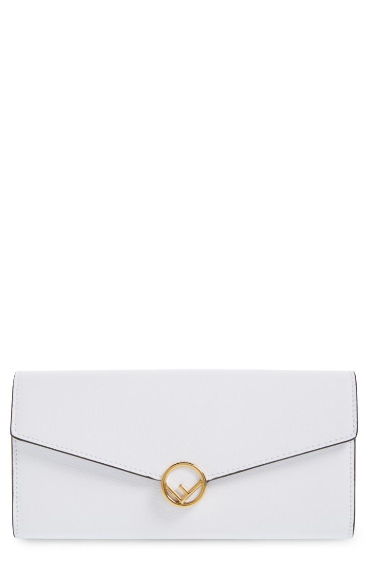 Women's Fendi Logo Flap Leather Continental Wallet -
