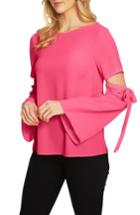 Women's Cece Split Flare Sleeve Blouse - Pink