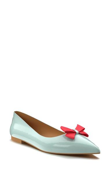 Women's Shoes Of Prey Pointy Toe Flat .5 B - Blue