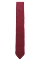 Men's Hook + Albert Solid Staple Knit Silk Tie, Size - Red