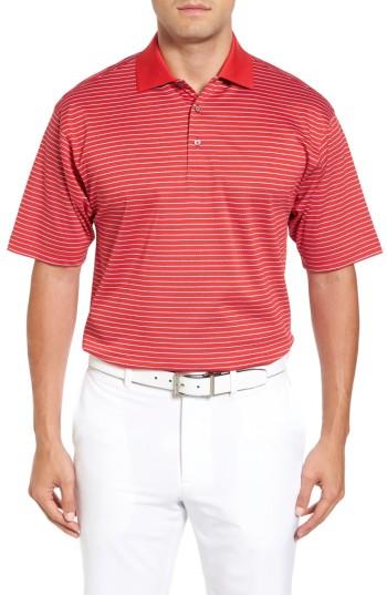 Men's Bobby Jones Dot Stripe Golf Polo - Red