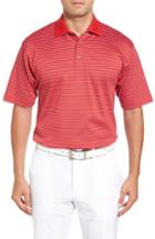 Men's Bobby Jones Dot Stripe Golf Polo - Red