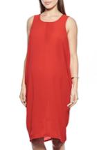 Women's Imanimo Cocoon Maternity Dress - Red