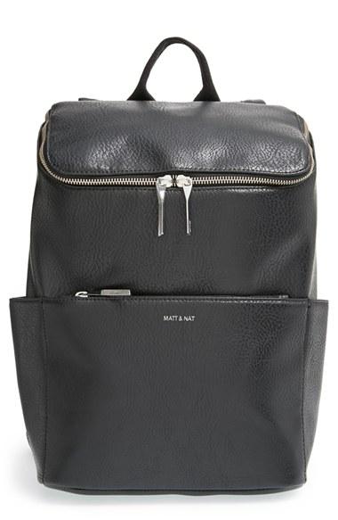 Matt & Nat 'brave' Faux Leather Backpack - Black