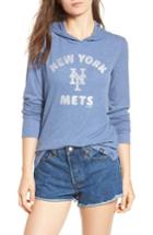 Women's '47 Campbell New York Mets Rib Knit Hoodie - Blue