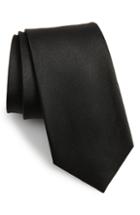 Men's The Tie Bar Solid Silk Tie, Size X-long - Black