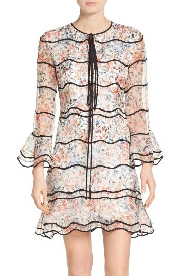 Women's Sachin & Babi Noir Svetlana Silk Trapeze Dress