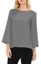 Women's Vince Camuto Diagonal Stripe Blouse, Size - Black