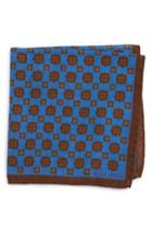 Men's Michael Bastian Medallion Pocket Square, Size - Blue