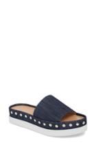 Women's Linea Paolo Leon Platform Slide Sandal .5 M - Blue