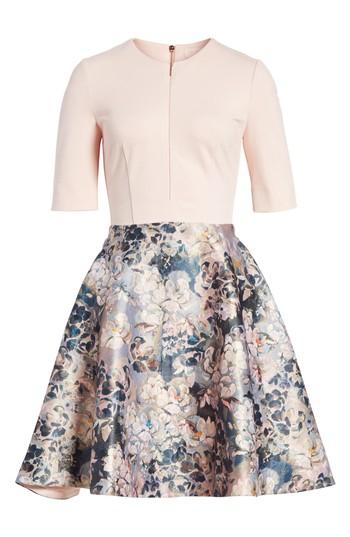 Women's Ted Baker London Eloquent Jacquard Skater Dress