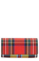 Women's Burberry Halton Tartan Mix Continental Wallet - Red