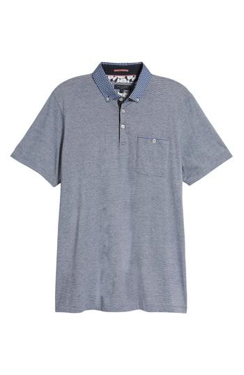 Men's Ted Baker London Bloc Apple Print Shirt (m) - Blue