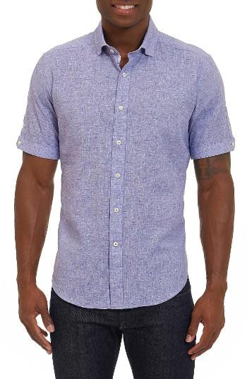 Men's Robert Graham Ronny Sport Shirt - Purple