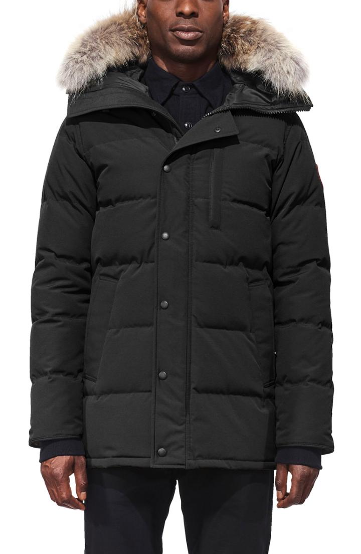 Men's Canada Goose Carson Slim Fit Hooded Down Parka With Genuine Coyote Fur Trim