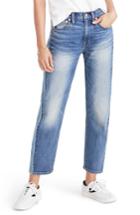 Women's Madewell Cruiser Pieced Straight Leg Crop Jeans - Blue