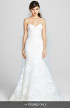 Women's Amsale 'aida' Floral Jacquard Mermaid Gown