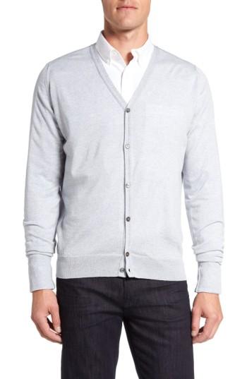 Men's John Smedley 'bryn' Easy Fit Wool Button Cardigan - Grey