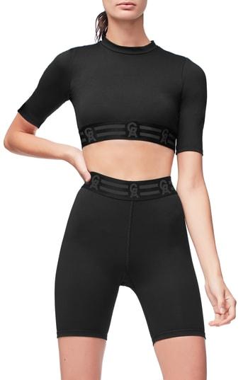 Women's Good American Icon Crop Top - Black