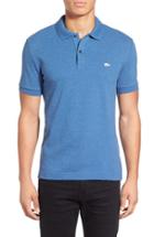 Men's Lacoste 'white Croc' Fit Pique Polo, Size 8(3xl) - Grey