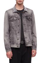 Men's Allsaints Grafton Fit Denim Jacket, Size Small - Grey