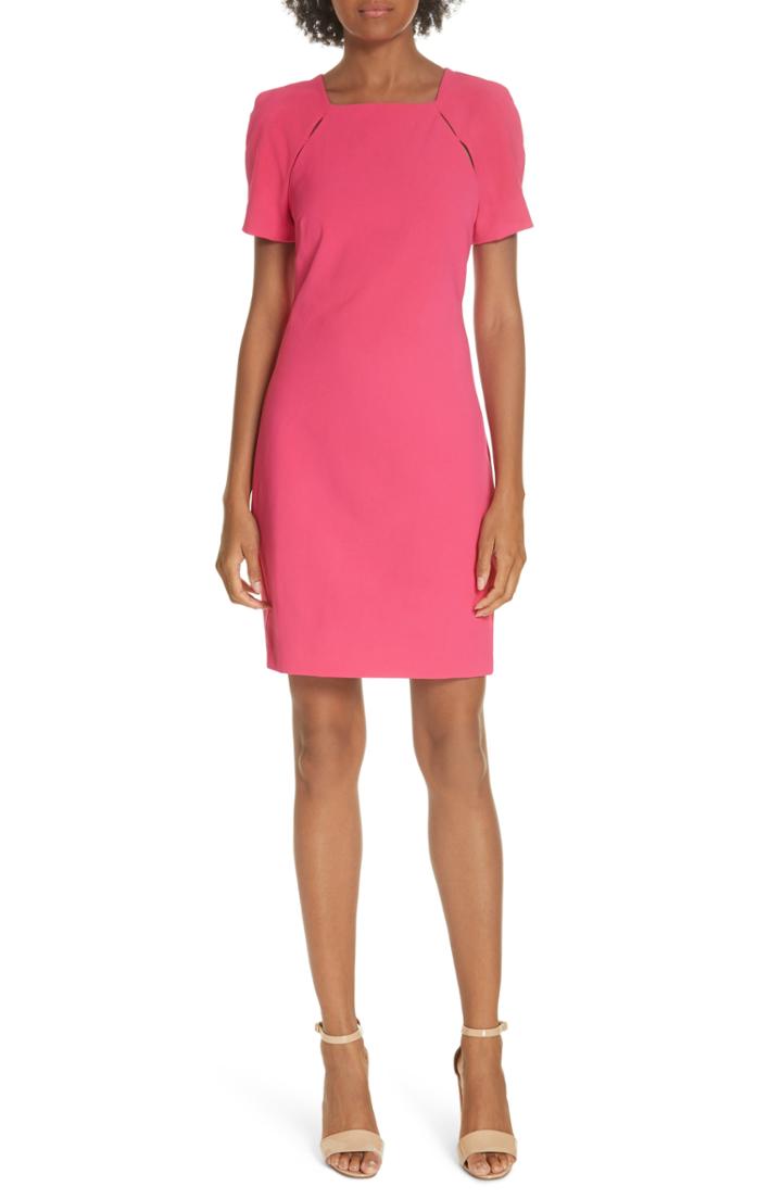Women's Alice + Olivia Kristiana Cutout Detail Sheath Dress - Pink