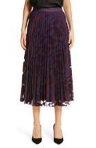 Women's Boss Abstract Plisse Midi Skirt - Purple