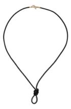 Women's Temple St Clair Black Leather Cord Necklace