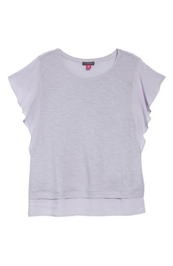 Women's Vince Camuto Ruffle Sleeve Top, Size - Purple