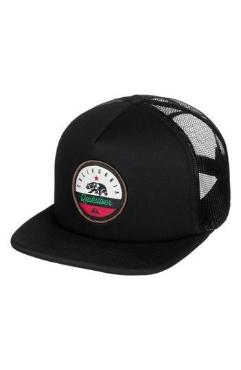 Men's Quiksilver Cali Bear Logo Cap - Black