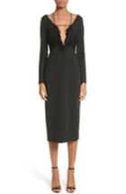 Women's Cushnie Et Ochs Ruffle Pencil Dress - Black
