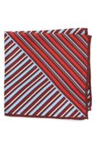 Men's Eton Stripe Silk Pocket Square, Size - Purple