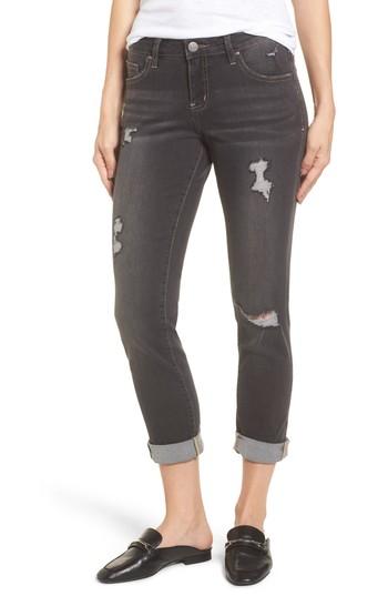 Women's Jag Jeans Carter Cuffed Girlfriend Jeans - Grey
