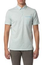 Men's Good Man Brand Heathered Stripe Polo, Size - Blue/green
