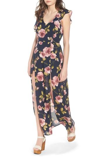 Women's Row A Flutter Sleeve Maxi Dress - Blue