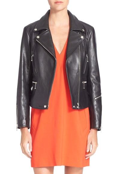Women's Rag & Bone 'arrow' Leather Jacket - Black
